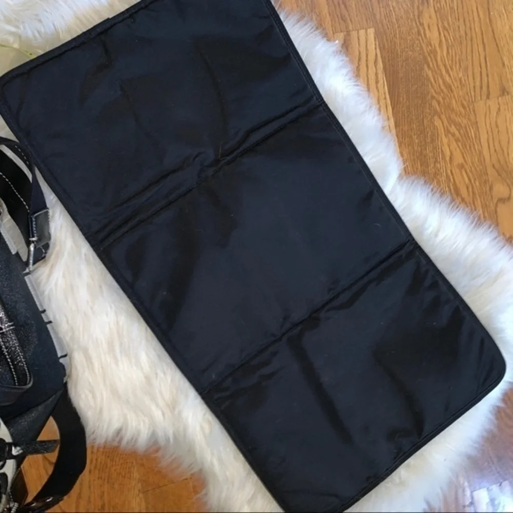 Coach canvas black gray baby diaper bag purse‎